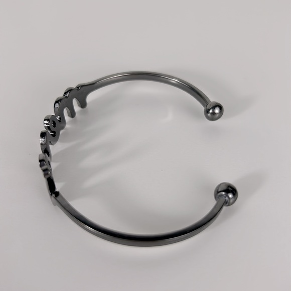 Anthropologie Merci Love Note Bracelet gunmetal - Picture 5 of 8